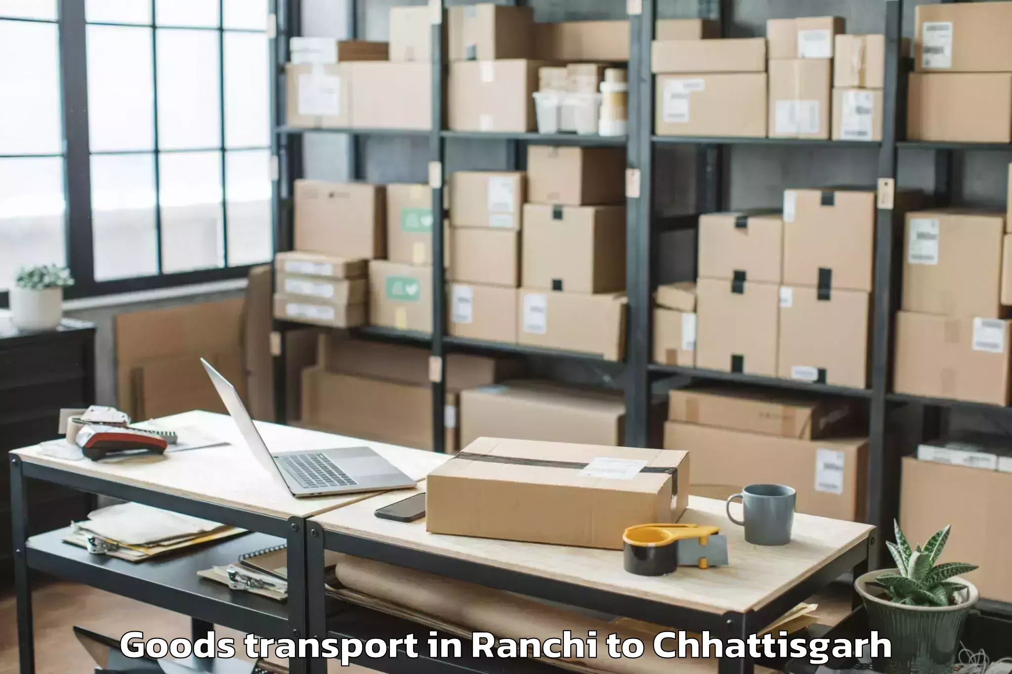 Efficient Ranchi to Jagdalpur Airport Jgb Goods Transport